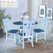 International Concepts Round 42 in. Dual Drop Leaf Dining Table with 4 Slat Back Chairs - 5 Piece Dining Set, 42 in W K05-42DP-C13-4 - alternate 2